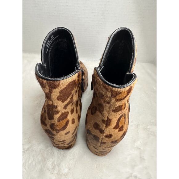 Cole Haan Womens Elyse Animal Print Block Heel Ankle Booties Size 9 1/2B - Picture 6 of 10